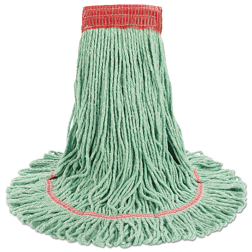 Boardwalk&reg; Super Loop Wet Mop Head, Cotton/Synthetic, Large, Green (BWK503GNEA)