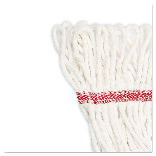 Boardwalk Super Loop Wet Mop Head, Cotton/Synthetic Fiber, 5" Headband, Large Size, White, 12/Carton (BWK503WHCT)