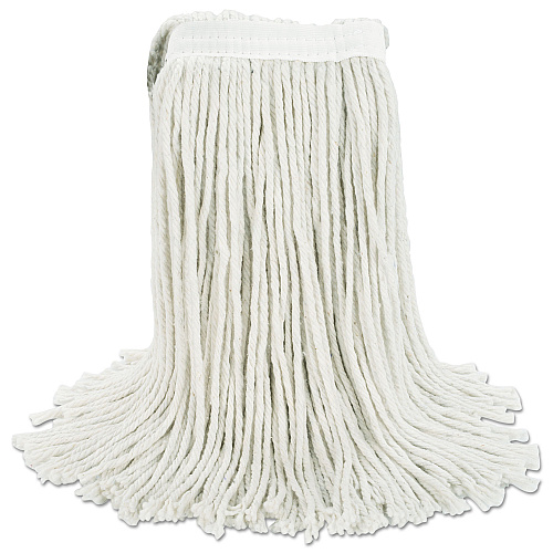 Boardwalk&reg; Cut-End Wet Mop Head, Cotton, No. 16 Size, White (BWK2016CEA)