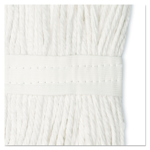 Boardwalk&reg; Cut-End Wet Mop Head, Cotton, No. 24, White (BWK2024CEA)