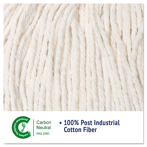 Boardwalk&reg; Cut-End Wet Mop Head, Cotton, No. 16 Size, White (BWK2016CEA)