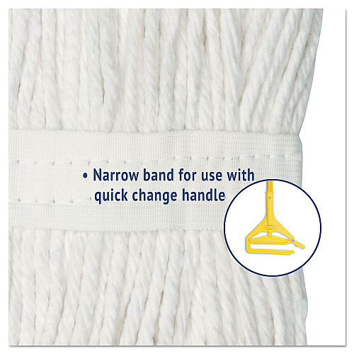 Boardwalk&reg; Standard #20 Cotton Cut-End Wet Mop Heads, 12 Mop Heads (BWK2020CCT)