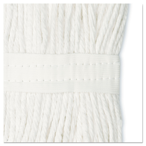 Boardwalk&reg; Cut-End Wet Mop Head, Cotton, No. 16 Size, White (BWK2016CEA)