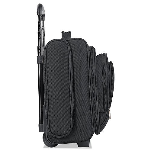SOLO Classic Rolling Overnighter Case, Fits Devices Up to 15.6", Ballistic Polyester, 16.14 x 6.69 x 13.78, Black (B644)