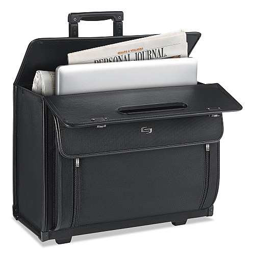 SOLO Classic Rolling Catalog Case, Fits Devices Up to 16", Polyester, 18 x 8 x 14, Black (PV784)