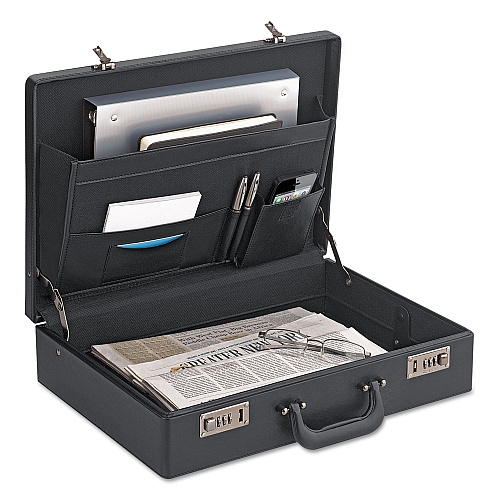 SOLO Classic Attache, Vinyl, 12.5 x 4 x 17.5, Black (K854)