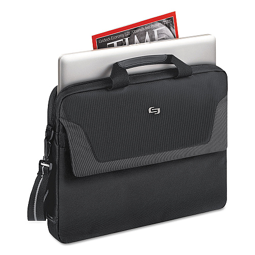 SOLO Pro Slim Brief, Fits Devices Up to 16", Polyester, 15.5 x 2 x 11.5, Black (CLA1164)