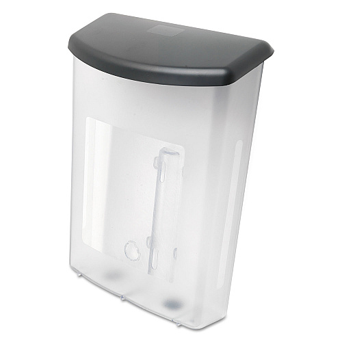 Deflecto Outdoor Literature Box, 10w x 4.5d x 13.13h, Clear/Black (790901)