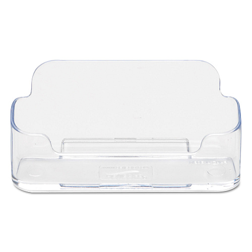 Deflecto Horizontal Business Card Holder, Holds 50 Cards, 3.88 x 1.38 x 1.81, Plastic, Clear (70101)