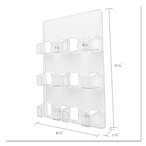 Deflecto 6-Pocket Business Card Holder, Holds 480 Cards, 8.5 x 1.63 x 9.75, Plastic, Clear (70601)