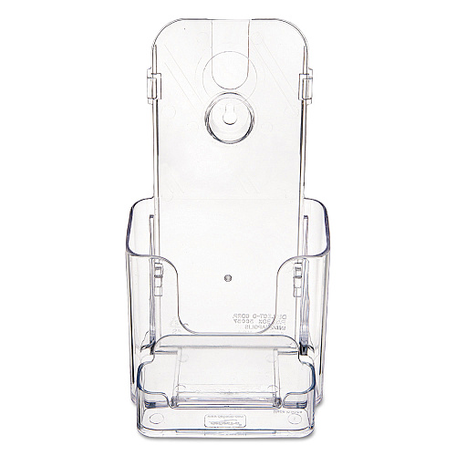 Deflecto DocuHolder for Countertop/Wall-Mount w/Card Holder, 4.38w x 4.25d x 7.75h, Clear (78601)