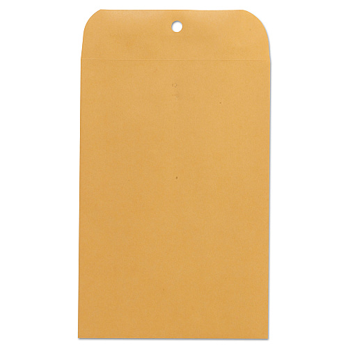 Universal Kraft Clasp Envelope, #63, Square Flap, Clasp/Gummed Closure, 6.5 x 9.5, Brown Kraft, 100/Box (UNV35261)