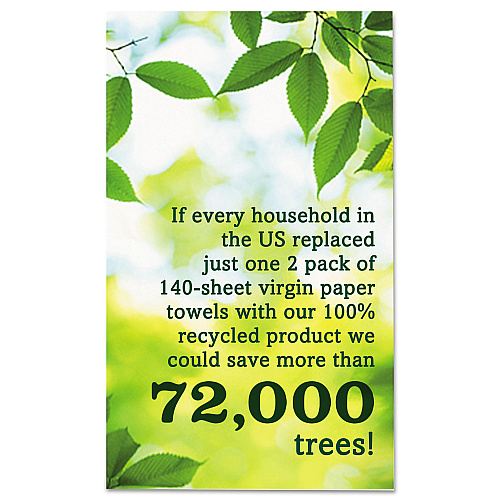 Seventh Generation 100% Recycled Paper Kitchen Towel Rolls, 2-Ply, 11 x 5.4, 156 Sheets/Roll, 24 Rolls/Carton (13722)