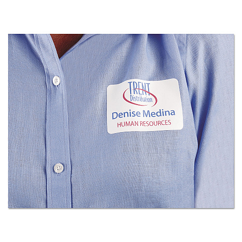 Avery Flexible Adhesive Name Badge Labels, 3.38 x 2.33, White, 400/Box (5395)