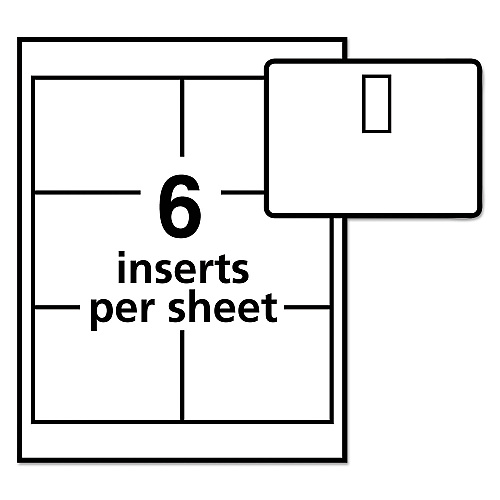 Avery Clip-Style Name Badge Holder with Laser/Inkjet Insert, Top Load, 4 x 3, White, 40/Box (5384)
