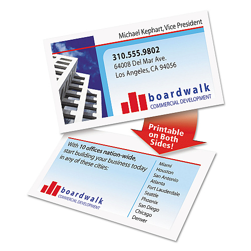 Avery Clean Edge Business Cards, Laser, 2 x 3.5, White, 400 Cards, 10 Cards/Sheet, 40 Sheets/Box (5877)