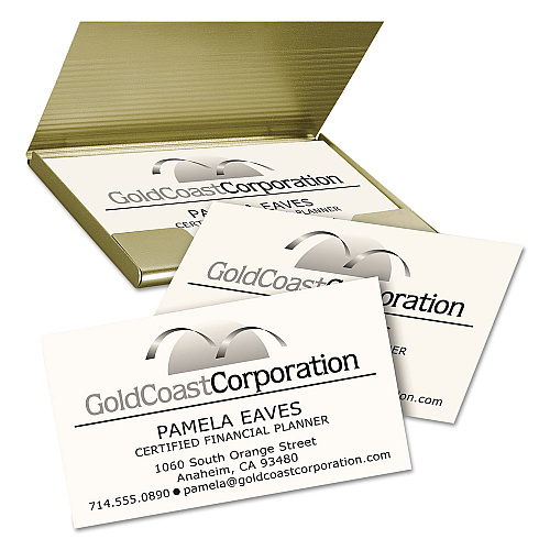 Avery Clean Edge Business Cards, Laser, 2 x 3.5, Ivory, 200 Cards, 10 Cards/Sheet, 20 Sheets/Pack (5876)
