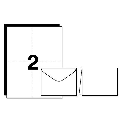 Avery Note Cards with Matching Envelopes, Inkjet, 85 lb, 4.25 x 5.5, Matte White, 60 Cards, 2 Cards/Sheet, 30 Sheets/Pack (8315)