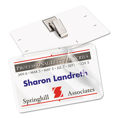 Avery Self-Laminating Laser/Inkjet Printer Badges, 2.25 x 3.5, White, 30/Box (5362)