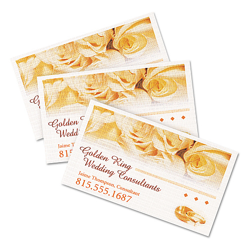 Avery Linen Texture True Print Business Cards, Inkjet, 2 x 3.5, White, 200 Cards, 10 Cards/Sheet, 20 Sheets/Pack (8873)