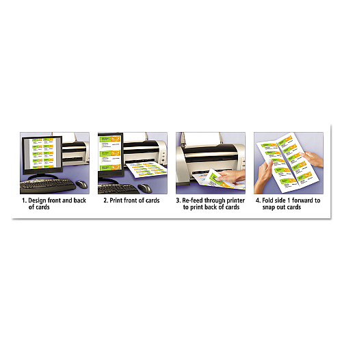 Avery True Print Clean Edge Business Cards, Inkjet, 2 x 3.5, Ivory, 200 Cards, 10 Cards Sheet, 20 Sheets/Pack (8876)