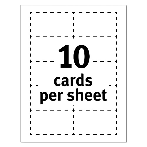 Avery True Print Clean Edge Business Cards, Inkjet, 2 x 3.5, White, 200 Cards, 10 Cards/Sheet, 20 Sheets/Pack (8871)