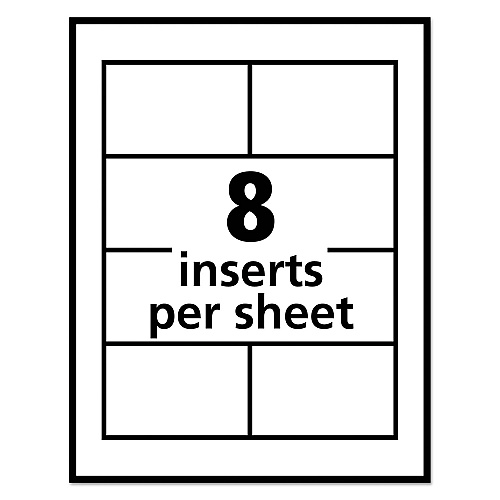 Avery Pin-Style Badge Holder with Laser/Inkjet Insert, Top Load, 3.5 x 2.25, White, 100/Box (74549)