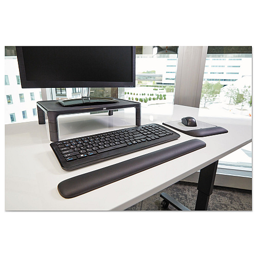 3M Gel Wrist Rest for Keyboards, 19 x 2, Black (WR85B)