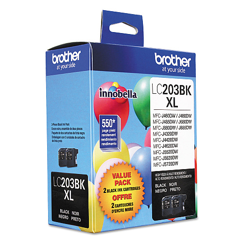 Brother LC2032PKS Innobella High-Yield Ink, 550 Page-Yield, Black, 2/Pack