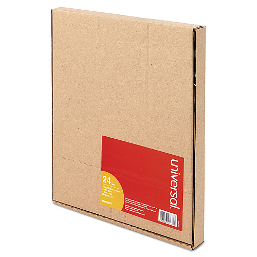 Universal Insertable Tab Index, 5-Tab, 11 x 8.5, Buff, Clear Tabs, 24 Sets (UNV20831)
