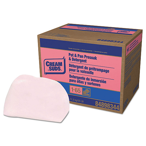 Cream Suds Manual Pot and Pan Presoak and Detergent without Phosphate, Baby Powder Scent, Powder, 25 lb Box (43610)