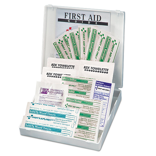 First Aid Only All-Purpose First Aid Kit, 21 Pieces, 4.75 x 3, Plastic Case (110)