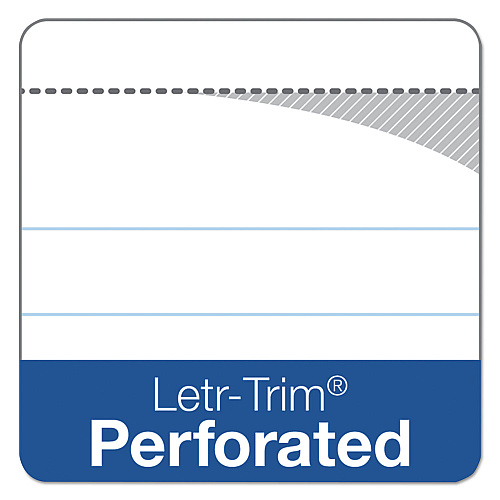 TOPS Docket Ruled Perforated Pads, Narrow Rule, 50 White 5 x 8 Sheets, 6/Pack (63366)