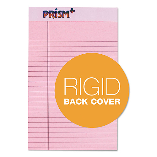 TOPS Prism + Colored Writing Pads, Narrow Rule, 50 Pastel Pink 5 x 8 Sheets, 12/Pack (63050)