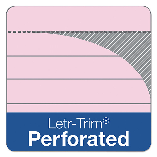 TOPS Prism + Colored Writing Pads, Narrow Rule, 50 Pastel Pink 5 x 8 Sheets, 12/Pack (63050)