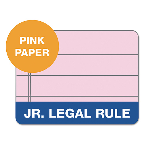TOPS Prism + Colored Writing Pads, Narrow Rule, 50 Pastel Pink 5 x 8 Sheets, 12/Pack (63050)