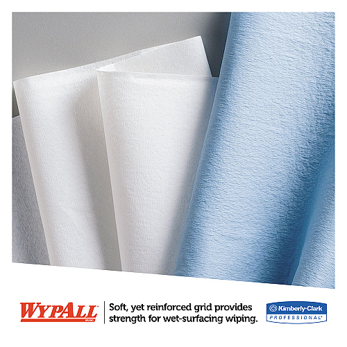 WypAll L30 Towels, POP-UP Box, 10 x 9.8, White, 120/Box, 10 Boxes/Carton (03086)