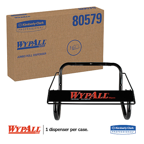 WypAll Jumbo Roll Dispenser, 16.8 x 8.8 x 10.8, Black (80579)
