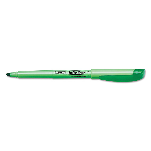 BIC Brite Liner Highlighter, Assorted Ink Colors, Chisel Tip, Assorted Barrel Colors, 5/Set (BLP51WASST)
