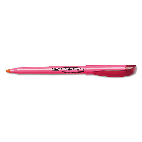 BIC Brite Liner Highlighter, Assorted Ink Colors, Chisel Tip, Assorted Barrel Colors, 5/Set (BLP51WASST)
