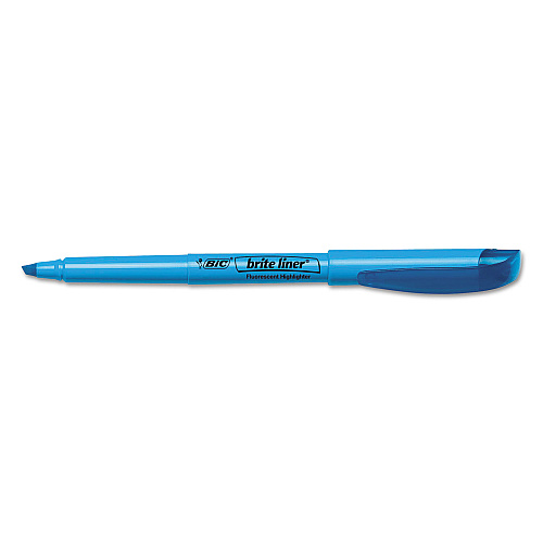 BIC Brite Liner Highlighter, Assorted Ink Colors, Chisel Tip, Assorted Barrel Colors, 5/Set (BLP51WASST)