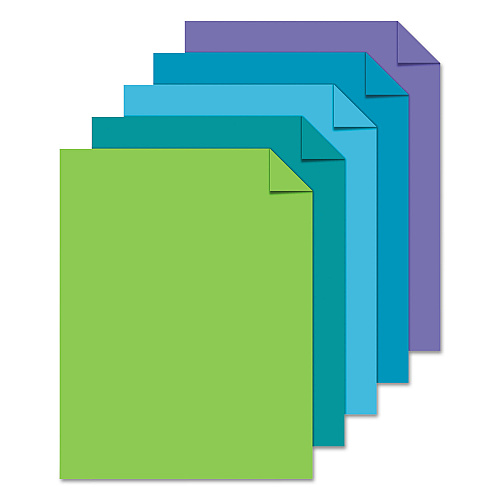 Astrobrights Color Paper - "Cool" Assortment, 24 lb Bond Weight, 8.5 x 11, Assorted Cool Colors, 500/Ream (20274)