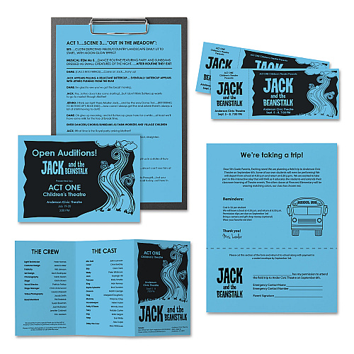 Astrobrights Color Paper, 24 lb Bond Weight, 8.5 x 11, Lunar Blue, 500 Sheets/Ream (22521)