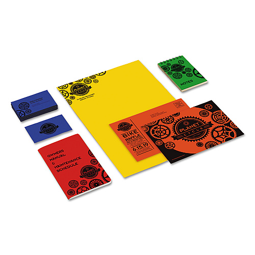 Astrobrights Color Cardstock -"Primary" Assortment, 65 lb Cover Weight, 8.5 x 11, Assorted, 50/Pack (20401)