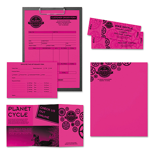 Astrobrights Color Paper, 24 lb Bond Weight, 8.5 x 11, Fireball Fuchsia, 500/Ream (22681)