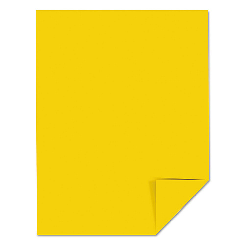 Astrobrights Color Cardstock, 65 lb Cover Weight, 8.5 x 11, Solar Yellow, 250/Pack (22731)