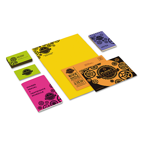 Astrobrights Color Cardstock -"Happy" Assortment, 65 lb Cover Weight, 8.5 x 11, Assorted, 250/Pack (21004)