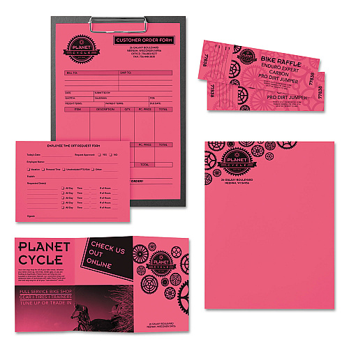 Astrobrights Color Paper, 24 lb Bond Weight, 8.5 x 11, Plasma Pink, 500/Ream (22119)
