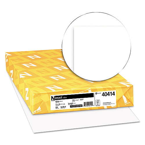 Neenah Paper Exact Index Card Stock, 92 Bright, 110 lb Index Weight, 11 x 17, White, 250/Pack (40414)
