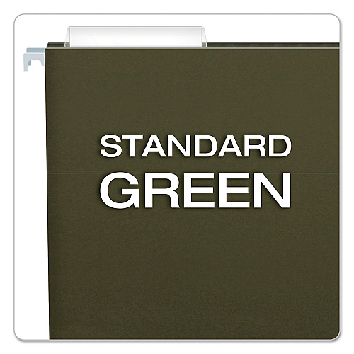 Pendaflex Standard Green Hanging Folders, Letter Size, 1/3-Cut Tabs, Standard Green, 25/Box (81601)